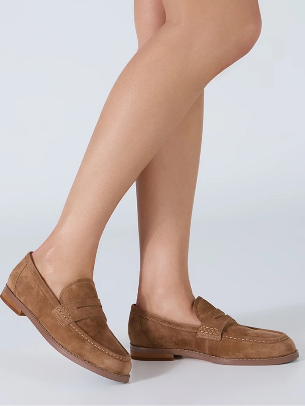 Tony Bianco Zac Brown Taupe Suede Loafers - Picture 1 of 8
